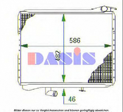AKS DASIS 131680n -  Радиатор, охлаждение двигателя